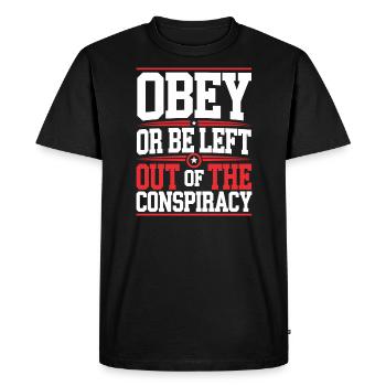 Global Conspiracy - Men's Premium Organic T-Shirt - black - Front - Nico (187cm)