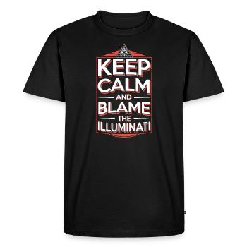 Global Conspiracy - Men's Premium Organic T-Shirt - black - Front - Nico (187cm)