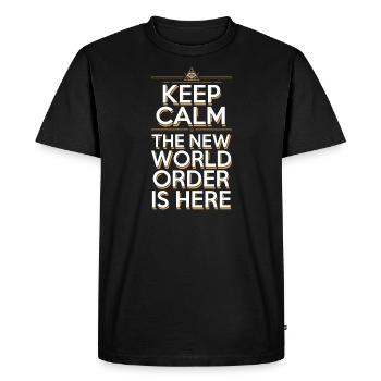 Global Conspiracy - Men's Premium Organic T-Shirt - black - Front - Nico (187cm)