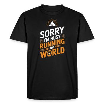 Global Conspiracy - Men's Premium Organic T-Shirt - black - Front - Nico (187cm)