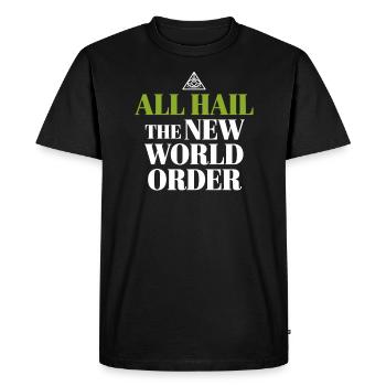 Global Conspiracy - Men's Premium Organic T-Shirt - black - Front - Nico (187cm)