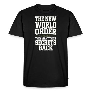 Global Conspiracy - Men's Premium Organic T-Shirt - black - Front - Nico (187cm)
