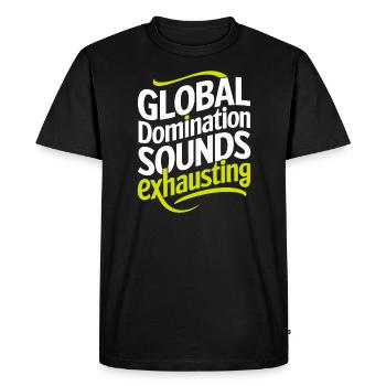 Global Conspiracy - Men's Premium Organic T-Shirt - black - Front - Nico (187cm)