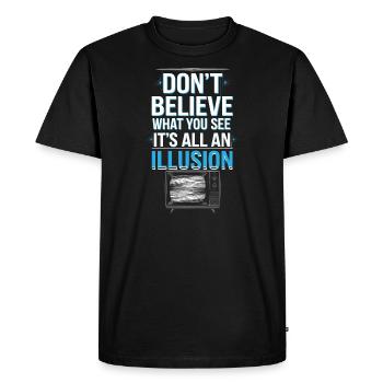 Mind Control Mk-Ultra Conspiracy And Government - Men's Premium Organic T-Shirt - black - Front - Nico (187cm)
