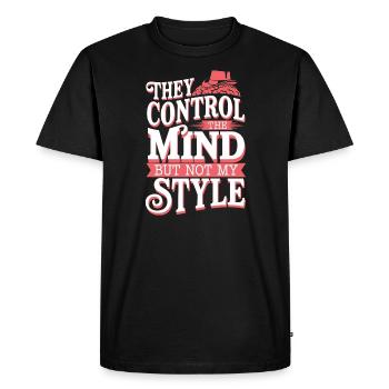 Mind Control Mk-Ultra Conspiracy And Government - Men's Premium Organic T-Shirt - black - Front - Nico (187cm)