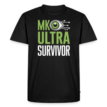 Mind Control Mk-Ultra Conspiracy And Government - Men's Premium Organic T-Shirt - black - Front - Nico (187cm)