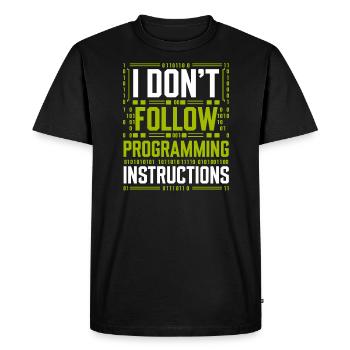 Mind Control Mk-Ultra Conspiracy And Government - Men's Premium Organic T-Shirt - black - Front - Nico (187cm)