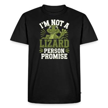 Lizard People Reptile Conspiracy And Secret - Men's Premium Organic T-Shirt - black - Front - Nico (187cm)