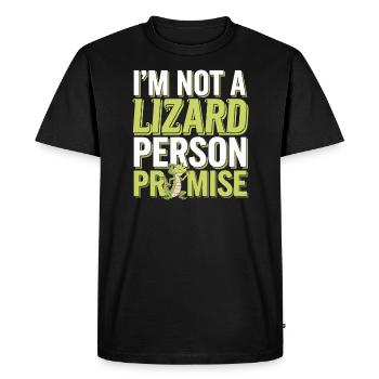 Lizard People Reptile Conspiracy And Secret - Men's Premium Organic T-Shirt - black - Front - Nico (187cm)