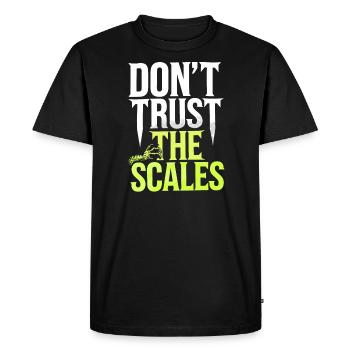 Lizard People Reptile Conspiracy And Secret - Men's Premium Organic T-Shirt - black - Front - Nico (187cm)