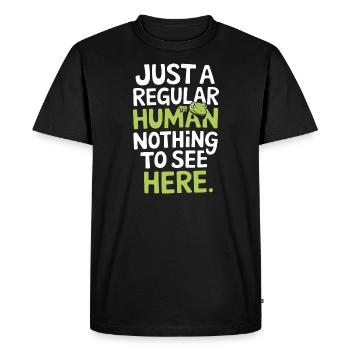 Lizard People Reptile Conspiracy And Secret - Men's Premium Organic T-Shirt - black - Front - Nico (187cm)