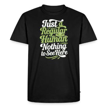 Lizard People Reptile Conspiracy And Secret - Men's Premium Organic T-Shirt - black - Front - Nico (187cm)