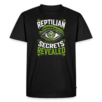 Lizard People Reptile Conspiracy And Secret - Men's Premium Organic T-Shirt - black - Front - Nico (187cm)