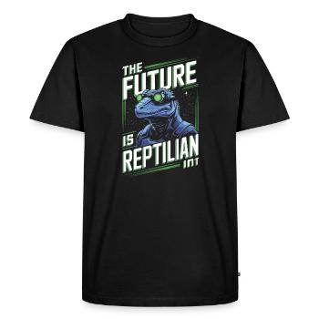 Lizard People Reptile Conspiracy And Secret - Men's Premium Organic T-Shirt - black - Front - Nico (187cm)