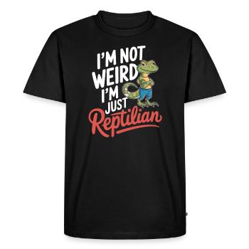 Lizard People Reptile Conspiracy And Secret - Men's Premium Organic T-Shirt - black - Front - Nico (187cm)