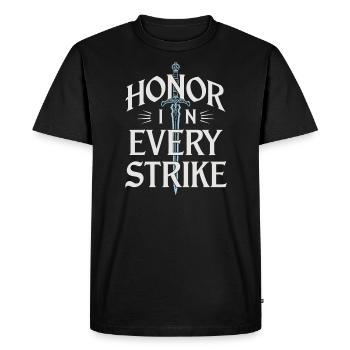 Renaissance Swordsman Hema Historical - Men's Premium Organic T-Shirt - black - Front - Nico (187cm)