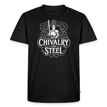 Renaissance Swordsman Hema Historical - Men's Premium Organic T-Shirt - black - Front - Nico (187cm)