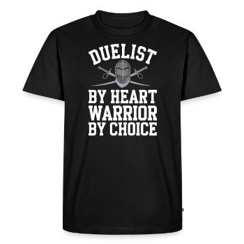 Renaissance Swordsman Hema Historical - Men's Premium Organic T-Shirt - black - Front - Nico (187cm)