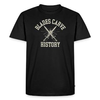 Renaissance Swordsman Hema Historical - Men's Premium Organic T-Shirt - black - Front - Nico (187cm)