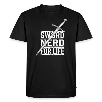 Renaissance Swordsman Hema Historical - Men's Premium Organic T-Shirt - black - Front - Nico (187cm)