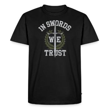 Renaissance Swordsman Hema Historical - Men's Premium Organic T-Shirt - black - Front - Nico (187cm)