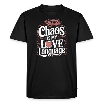 La vie de la mère de la famille élargie, le chaos, l’amour et - T-shirt Premium bio Homme - noir - Devant - Nico (187cm)