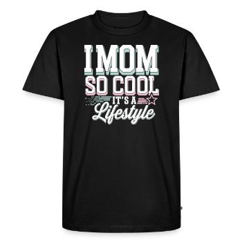 « maman cool », une parentalité amusante et attachante - T-shirt Premium bio Homme - noir - Devant - Nico (187cm)