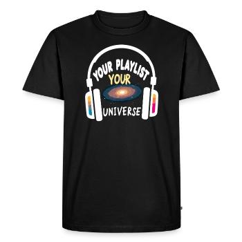 Accros aux écouteurs Un son immersif haut de gamme - T-shirt Premium bio Homme - noir - Devant - Nico (187cm)
