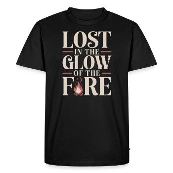 Souvenirs de camping nostalgiques, ambiance rétro, - T-shirt Premium bio Homme - noir - Devant - Nico (187cm)