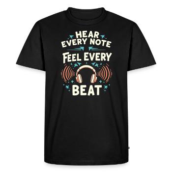 High-quality premium sound for audiophile culture - Men's Premium Organic T-Shirt - black - Front - Nico (187cm)
