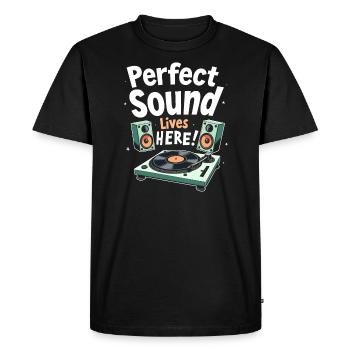 High-quality premium sound for audiophile culture - Men's Premium Organic T-Shirt - black - Front - Nico (187cm)