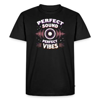 High-quality premium sound for audiophile culture - Men's Premium Organic T-Shirt - black - Front - Nico (187cm)