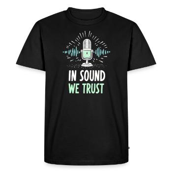 High-quality premium sound for audiophile culture - Men's Premium Organic T-Shirt - black - Front - Nico (187cm)