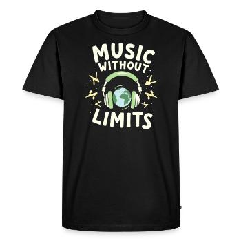 High-quality premium sound for audiophile culture - Men's Premium Organic T-Shirt - black - Front - Nico (187cm)