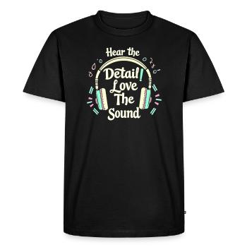 High-quality premium sound for audiophile culture - Men's Premium Organic T-Shirt - black - Front - Nico (187cm)