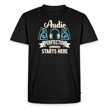 High-quality premium sound for audiophile culture - Men's Premium Organic T-Shirt - black - Front - Nico (187cm)