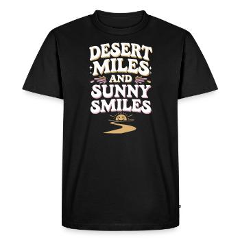 Des vagabonds du désert, des sentiers accidentés et des - T-shirt Premium bio Homme - noir - Devant - Nico (187cm)