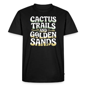 Des vagabonds du désert, des sentiers accidentés et des - T-shirt Premium bio Homme - noir - Devant - Nico (187cm)