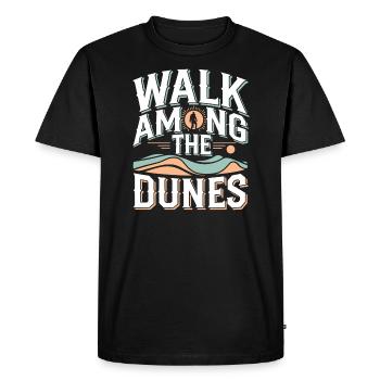 Des vagabonds du désert, des sentiers accidentés et des - T-shirt Premium bio Homme - noir - Devant - Nico (187cm)