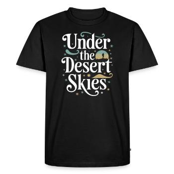 Des vagabonds du désert, des sentiers accidentés et des - T-shirt Premium bio Homme - noir - Devant - Nico (187cm)