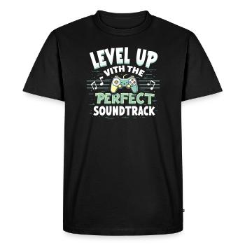 Music and gaming soundtracks with immersive audio - Men's Premium Organic T-Shirt - black - Front - Nico (187cm)