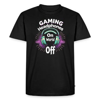 Music and gaming soundtracks with immersive audio - Men's Premium Organic T-Shirt - black - Front - Nico (187cm)
