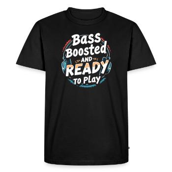 Music and gaming soundtracks with immersive audio - Men's Premium Organic T-Shirt - black - Front - Nico (187cm)