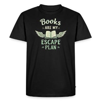 Humour livresque, Citations de lecture pleines d’, Littéraire - T-shirt Premium bio Homme - noir - Devant - Nico (187cm)