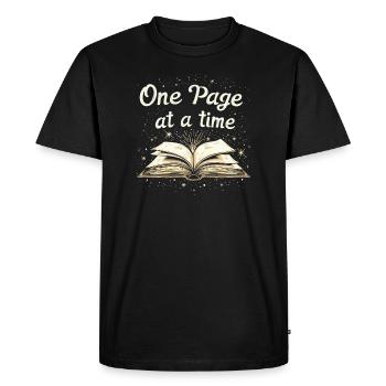 Humour livresque, Citations de lecture pleines d’, Littéraire - T-shirt Premium bio Homme - noir - Devant - Nico (187cm)