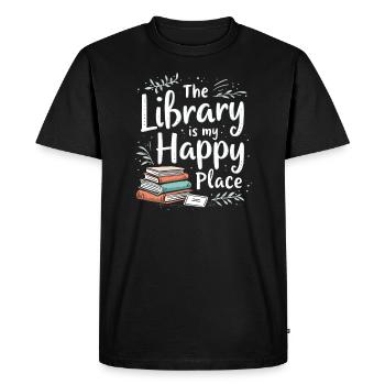 Humour livresque, Citations de lecture pleines d’, Littéraire - T-shirt Premium bio Homme - noir - Devant - Nico (187cm)