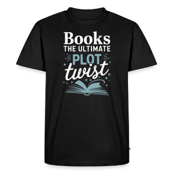Humour livresque, Citations de lecture pleines d’, Littéraire - T-shirt Premium bio Homme - noir - Devant - Nico (187cm)