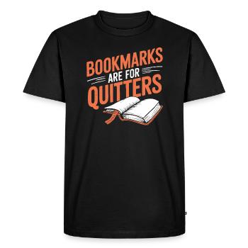 Humour livresque, Citations de lecture pleines d’, Littéraire - T-shirt Premium bio Homme - noir - Devant - Nico (187cm)