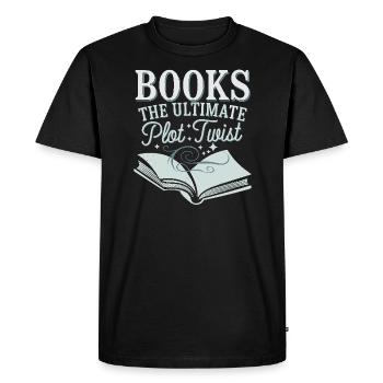 Humour livresque, Citations de lecture pleines d’, Littéraire - T-shirt Premium bio Homme - noir - Devant - Nico (187cm)
