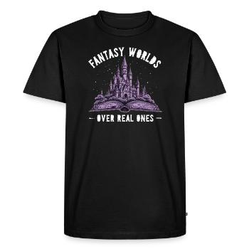 Humour livresque, Citations de lecture pleines d’, Littéraire - T-shirt Premium bio Homme - noir - Devant - Nico (187cm)